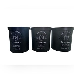Black Scented Candle Set